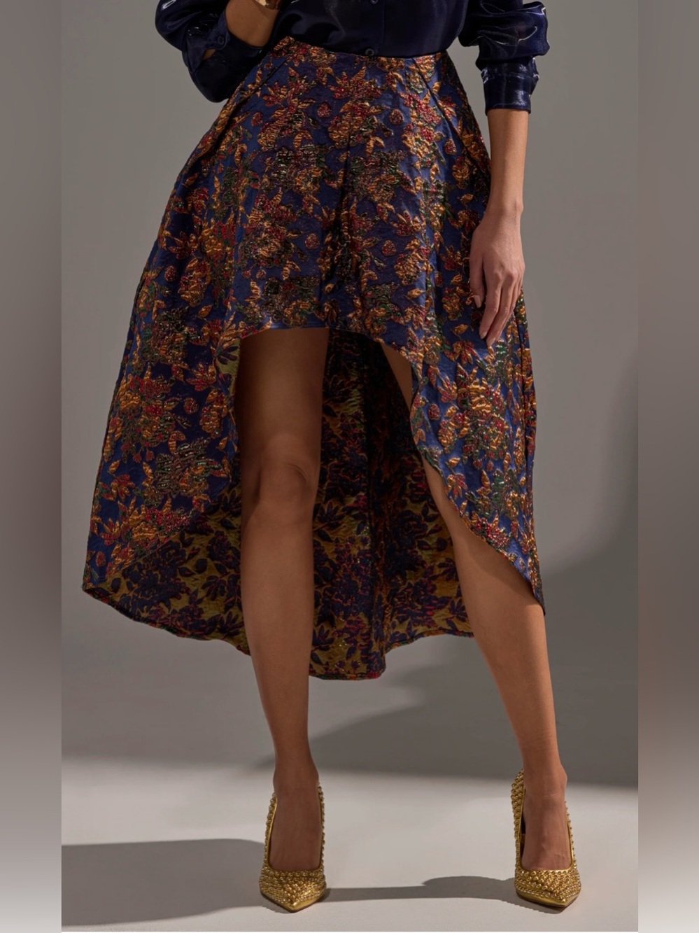 AKIRA Star Of The Night Brocade Midi Skirt NWT 1X
